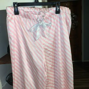 VS signature pink striped SILKY PJ PANTS